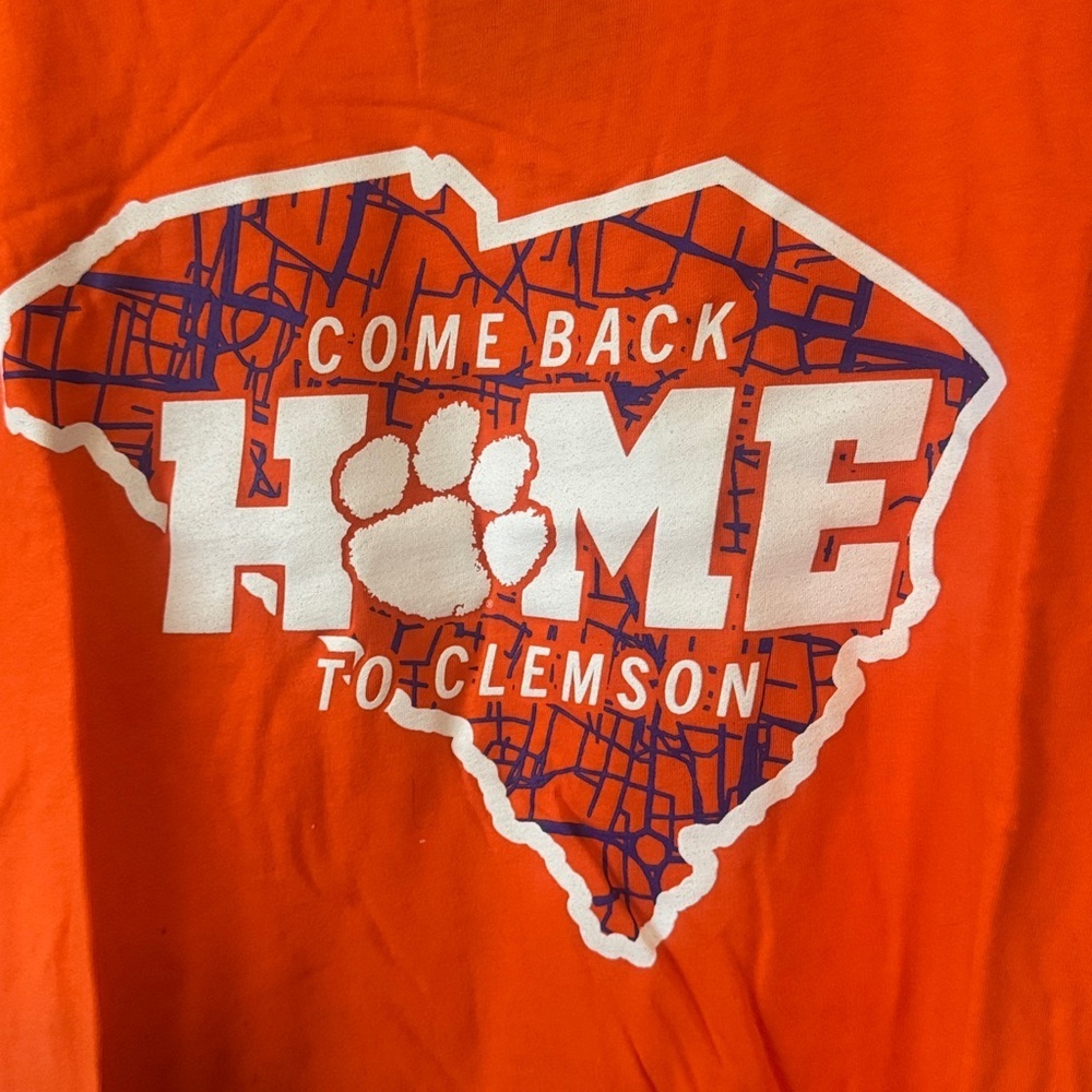 Orange Clemson Graphic T-Shirt NWT - Picture 2 of 3